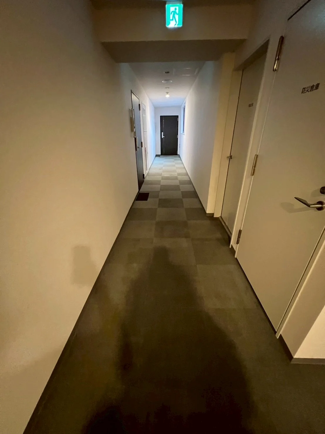 洗浄後の共用通路