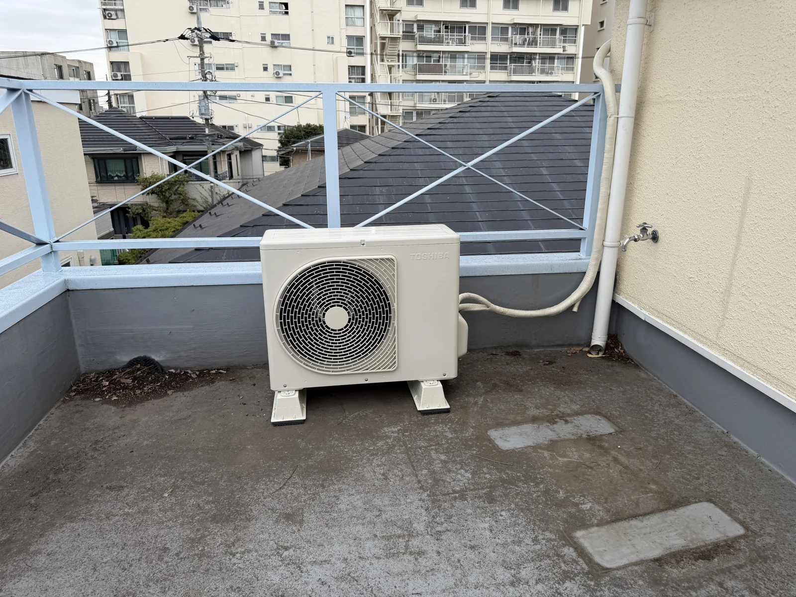 設置後の室外機